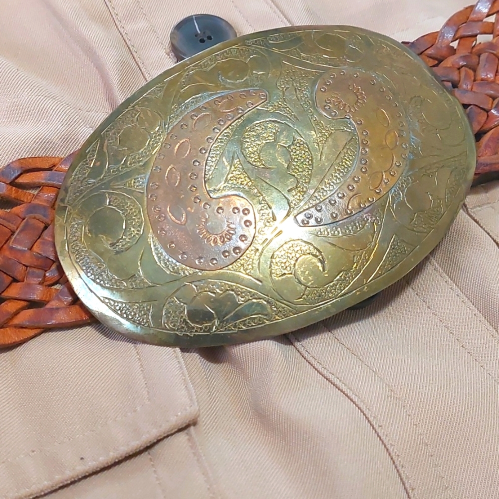 Morocan Boho Braided Leather Belt